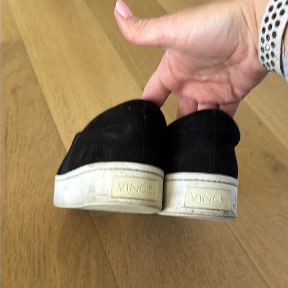 Vince Black and White Athletic Slip-On Shoes - Picture 4 of 5